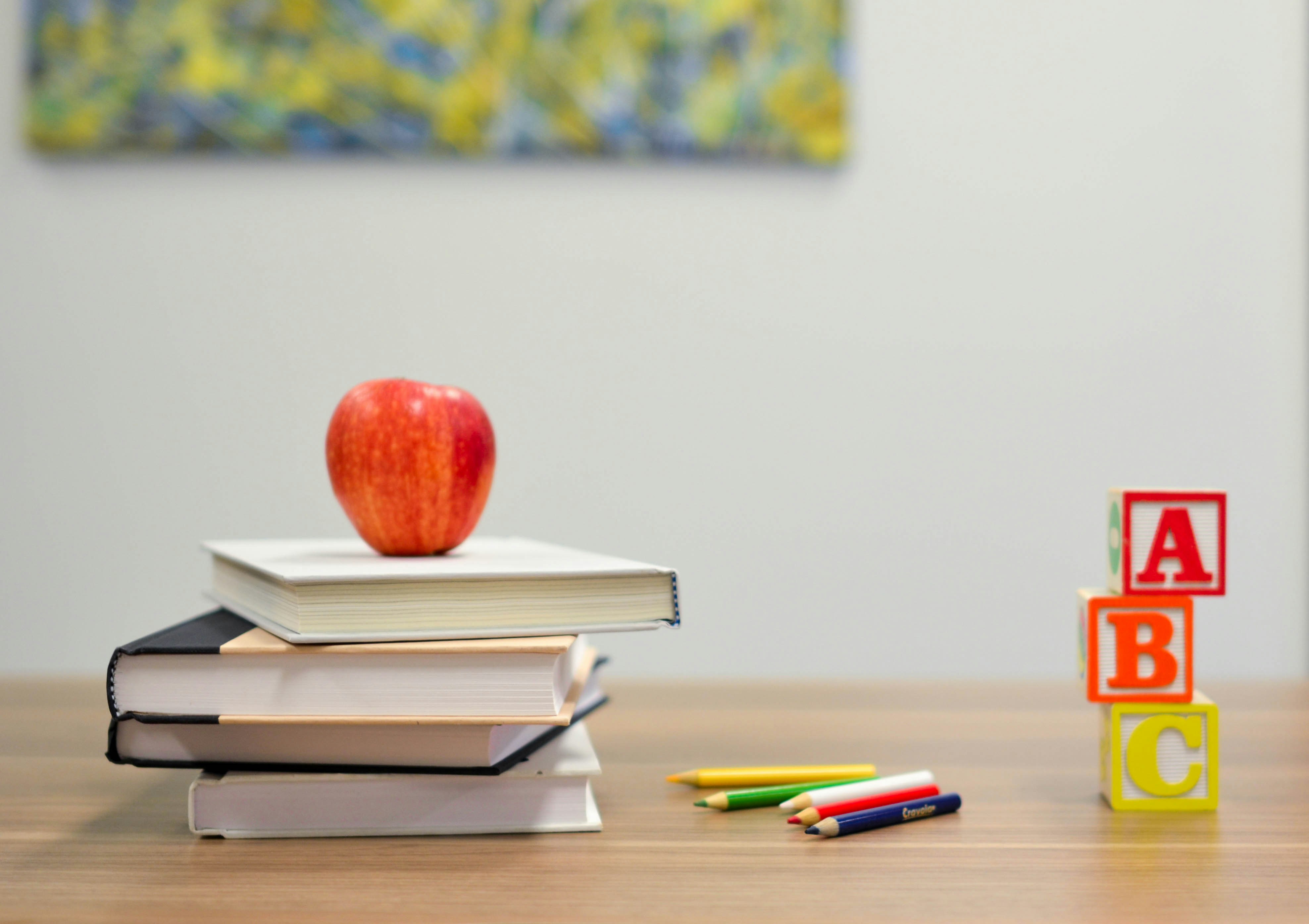 Test image of school desk.
